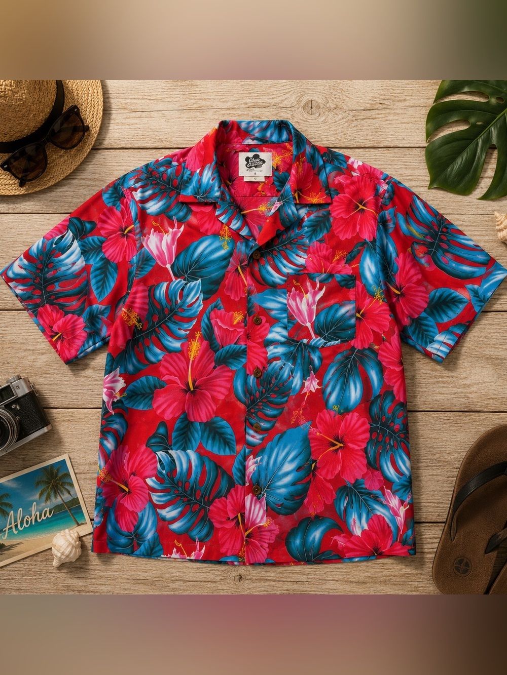 Vintage Hilo Hattie Hawaiian Men’s Shirt XL  Floral Print 1980s Hawaii